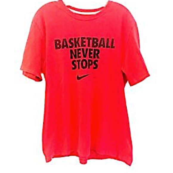 Nike Other - Nike T Shirt Basketball Never Stops Short Sleeve L
